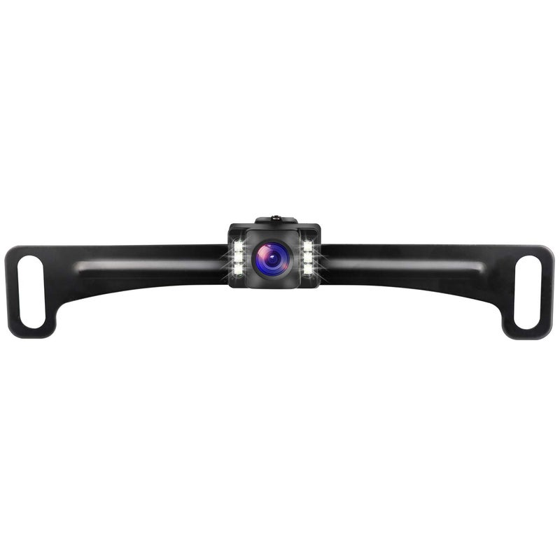 GLK Car Backup Camera HD Rear View Camera License Plate Backup Camera with Wide View Angle 6 LED Night Vision Waterproof Front & Back up Camera, Guide Line On/Off - Image 1